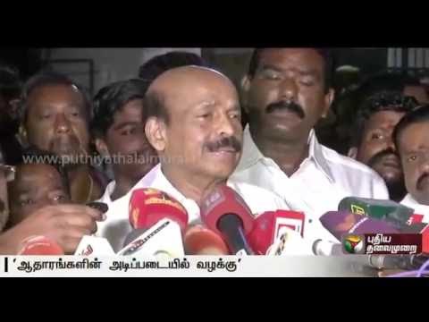 Cases filed against those spreading rumours is based on evidence says ADMK spokesperson Ponnaiyan