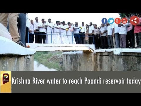 Krishna River water to reach Poondi reservoir today
