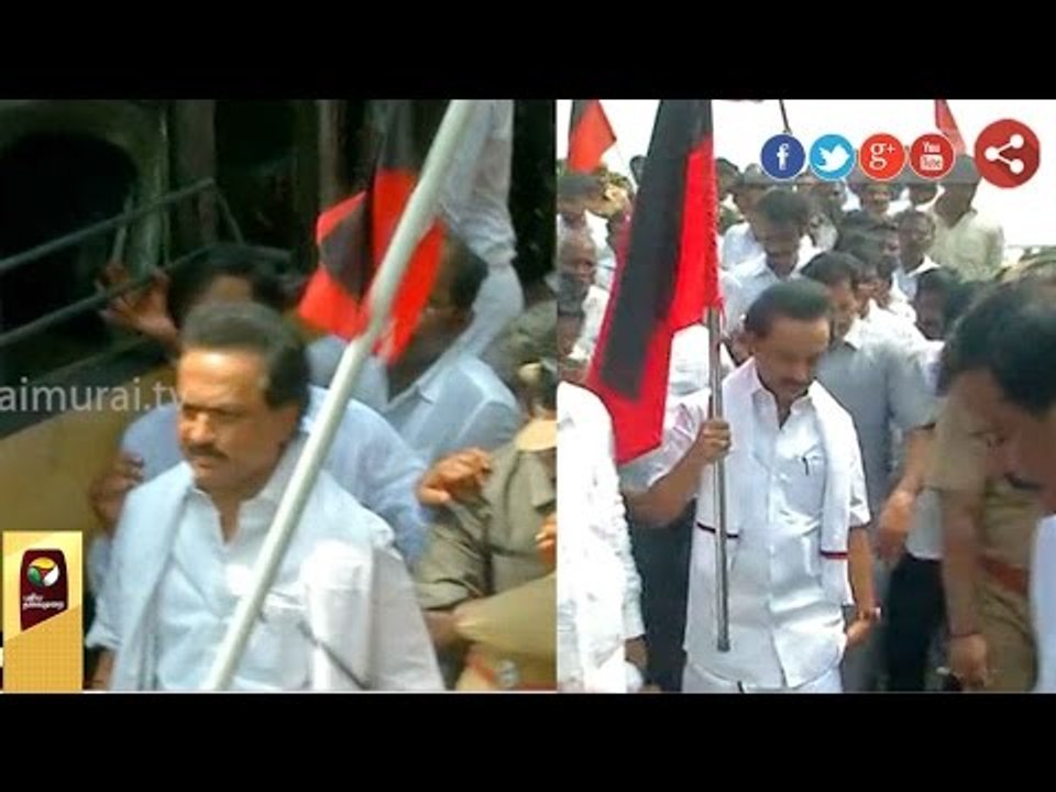 Chennai: DMK treasurer Stalin arrested during rail roko over Cauvery issue