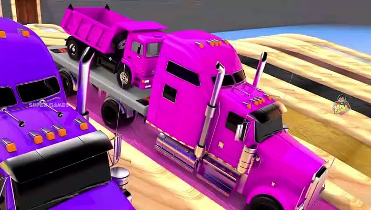 Toy Super Cars Color Changing with Color Water Sliders to Learn Colors for Children, Vehicle Parking