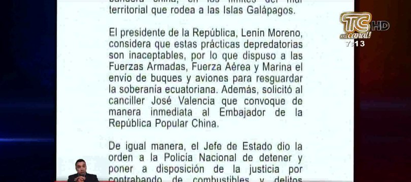 Presidente Moreno dispuso a la Fuerzas Armadas resguardas soberanía ecuatoriana