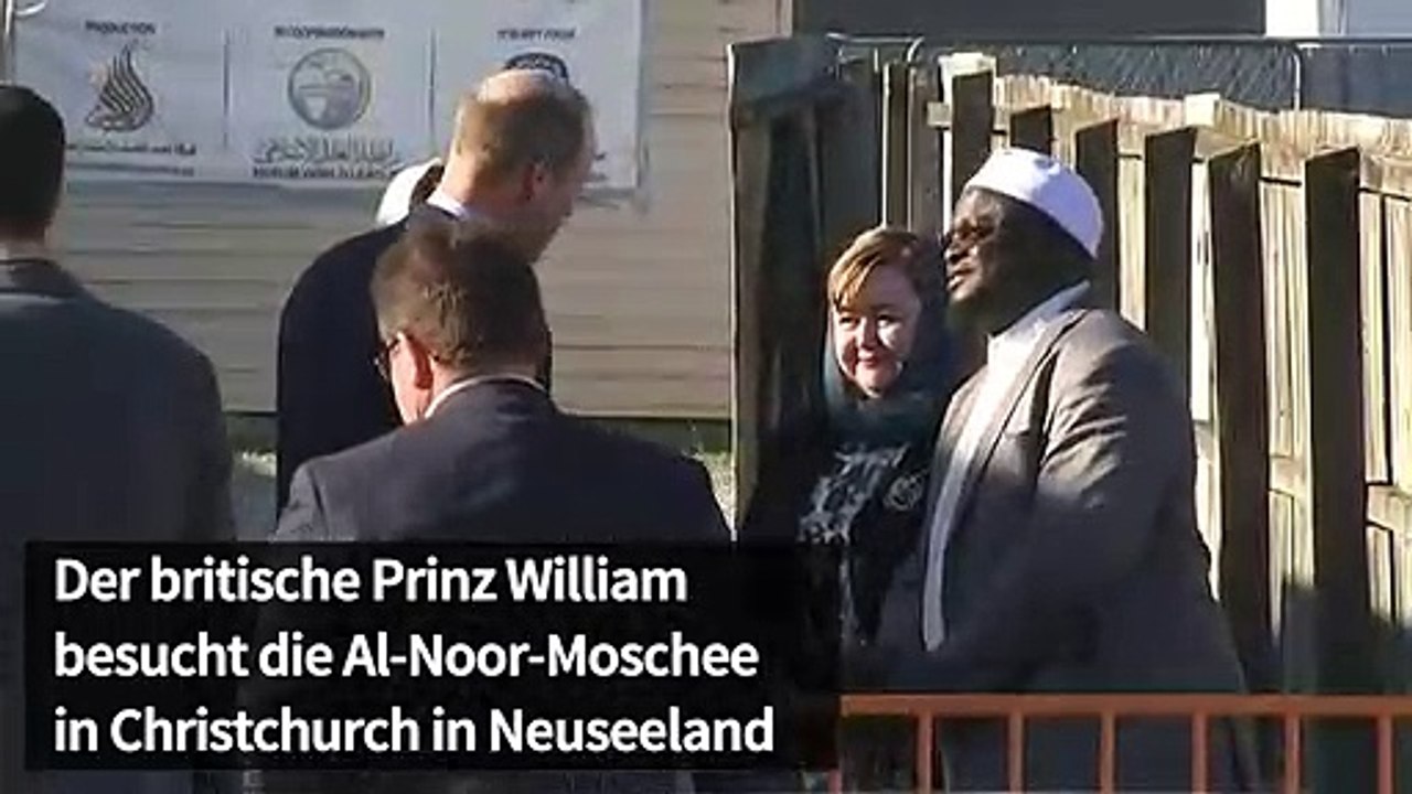 Nach Anschlag: Prinz William besucht Moschee in Christchurch