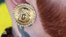 Franky Styles' Gianni Versace Vintage Medusa Crystal Earrings