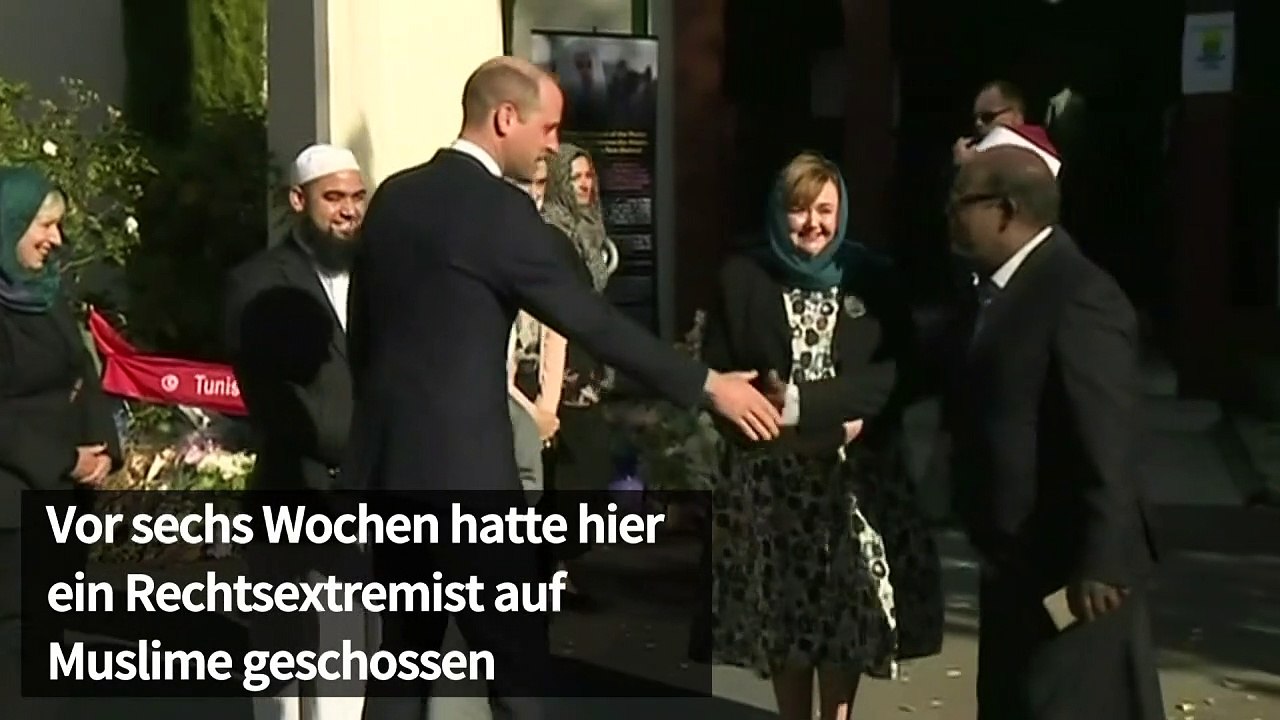 Nach Anschlag: Prinz William besucht Moschee in Christchurch