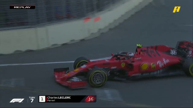 لوكلير يفقد التحكم في سيارته وفريق فيراري يتأكد من سلامة السيارة