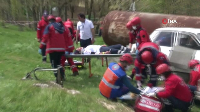 Mardin'de gerçeği aratmayan UMKE tatbikatı...140 UMKE gönüllüsü ile tanker kazası tatbikatı gerçekleştirildi