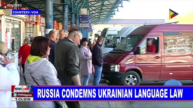 GLOBAL NEWS: Russia condemns Ukrainian language law