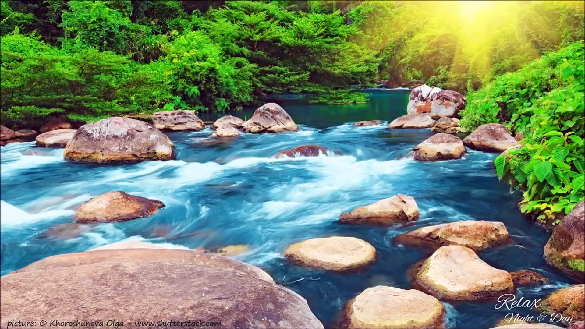 ⁣Relaxing Nature Sounds - Water Sound 24 Hours, Gentle River & Stream