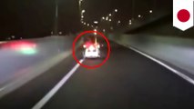 Man drives Mario Kart over Tokyo Highway