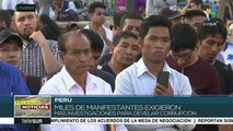 Peruanos salen a la calle para respaldar la lucha contra la corrupción