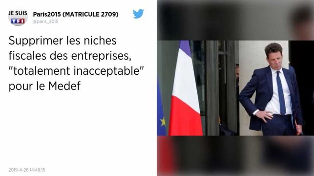 Pour le Medef, la suppression des niches fiscales des entreprises est « totalement inacceptable »