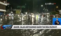 Banjir, Jalan Arif Rahman Hakim Depok Tak Bisa Dilewati