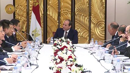 تفاصيل اجتماع السيسى مع نخبة من رجال الأعمال الصيني