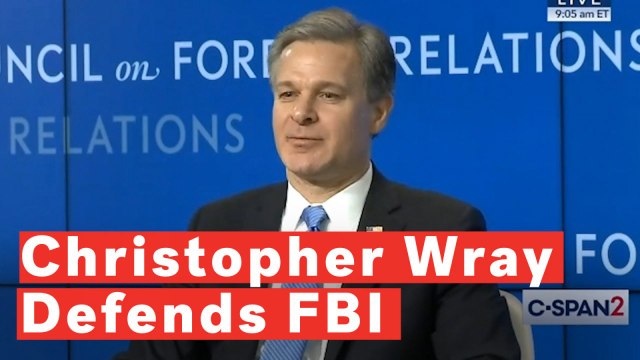 Christopher Wray Defends FBI Against Trump's 'Dirty Cops' Claim