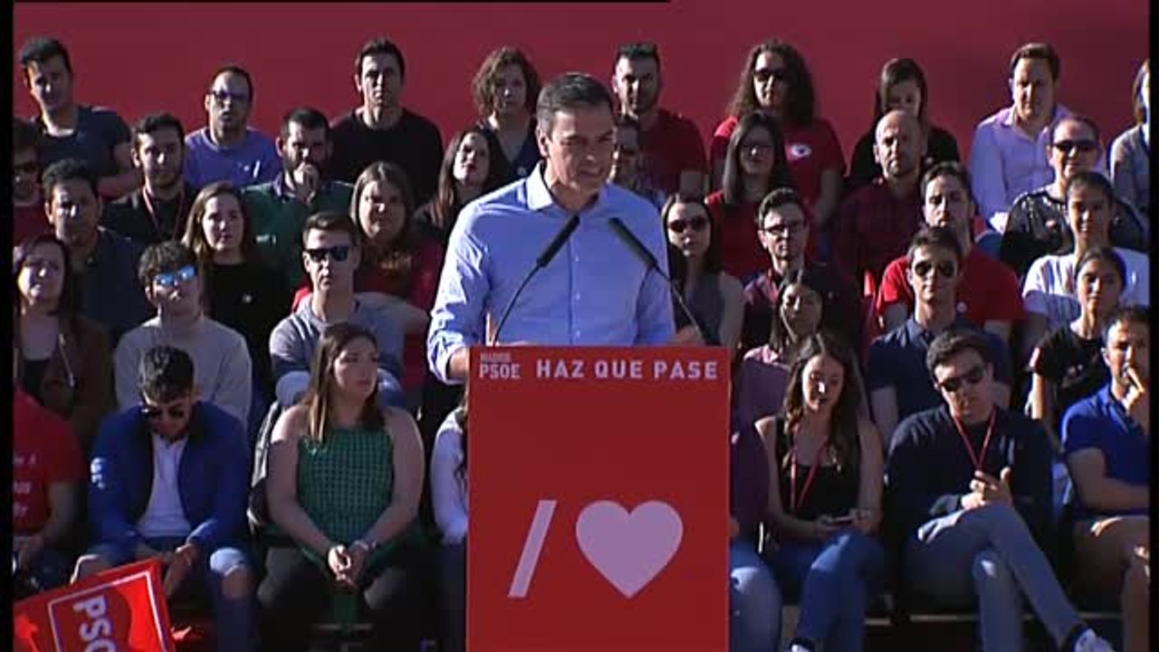 Sánchez advierte de la "amenaza real" de que la derecha pacte con la ultraderecha tras las elecciones del 28A
