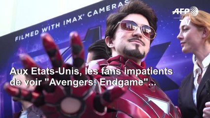 Dernier opus d'Avengers: les fans se ruent costumés dans les salles