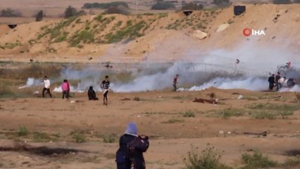 İsrail Askerleri Gazze Sınırında 60 Filistinliyi Yaraladı