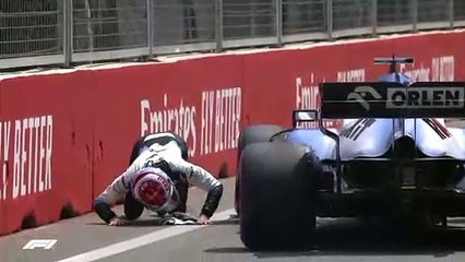 George Russell's Drain Cover Incident Ends FP1 | 2019 Azerbaijan Grand Prix