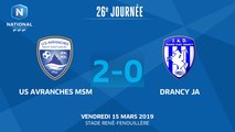 J26 : US Avranches MSM - Drancy JA (2-0), le résumé