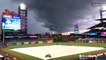 Incredible timelapse shows storm causing delay at baseball game
