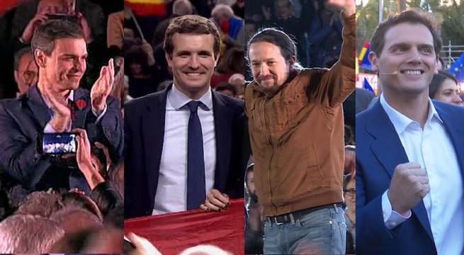 Los candidatos cierran la campaña electoral del 28A