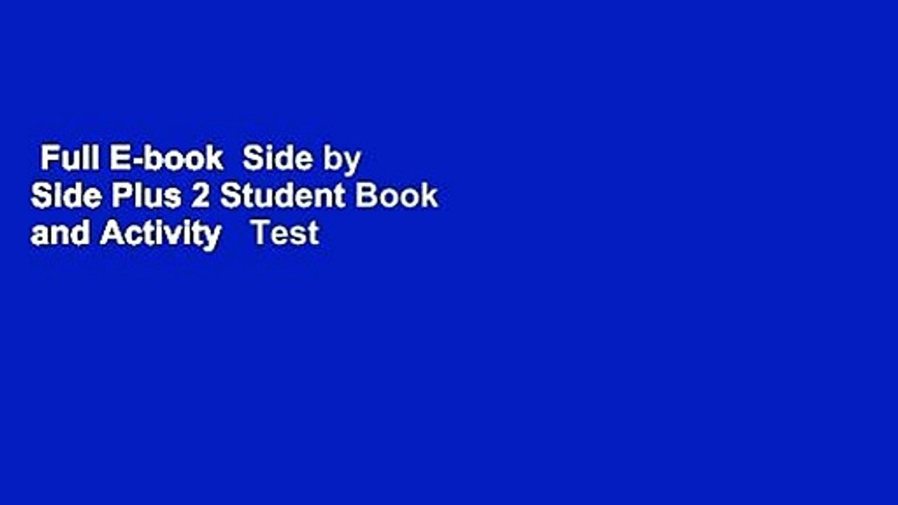 Full E-book  Side by Side Plus 2 Student Book and Activity   Test Prep Workbook 2  Best Sellers