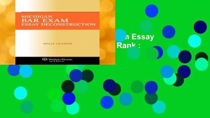 Full E-book  Michigan Bar Exam Essay Deconstruction  Best Sellers Rank : #5