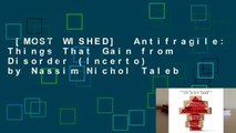 [MOST WISHED]  Antifragile: Things That Gain from Disorder (Incerto) by Nassim Nichol Taleb