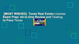 [MOST WISHED]  Texas Real Estate License Exam Prep: All-in-One Review and Testing to Pass Texas