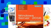 Full E-book  Windows Server 2016 Unleashed (Includes Content Update Program)  For Kindle