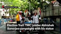 TMC Candidate Abhishek Banerjee's  Statue Campaigns