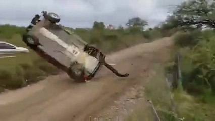 WRC Argentina 2019 Day One Huge Crash Lappi Rolls