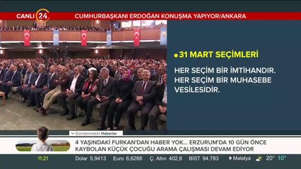 Başkan Erdoğan konuşuyor
