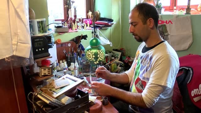 Kocaeli Fındık ve Ceviz Kabuklarını Sanat Eserine Dönüştürüyor