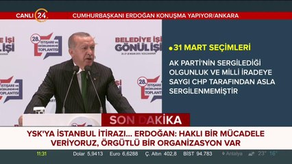Başkan Erdoğan konuşuyor