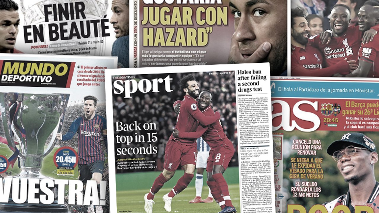 La prestation de Liverpool impressionne l’Angleterre, la presse catalane attend le titre du Barça