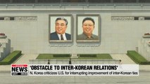 N. Korea criticizes U.S. for interrupting improvement of inter-Korean ties