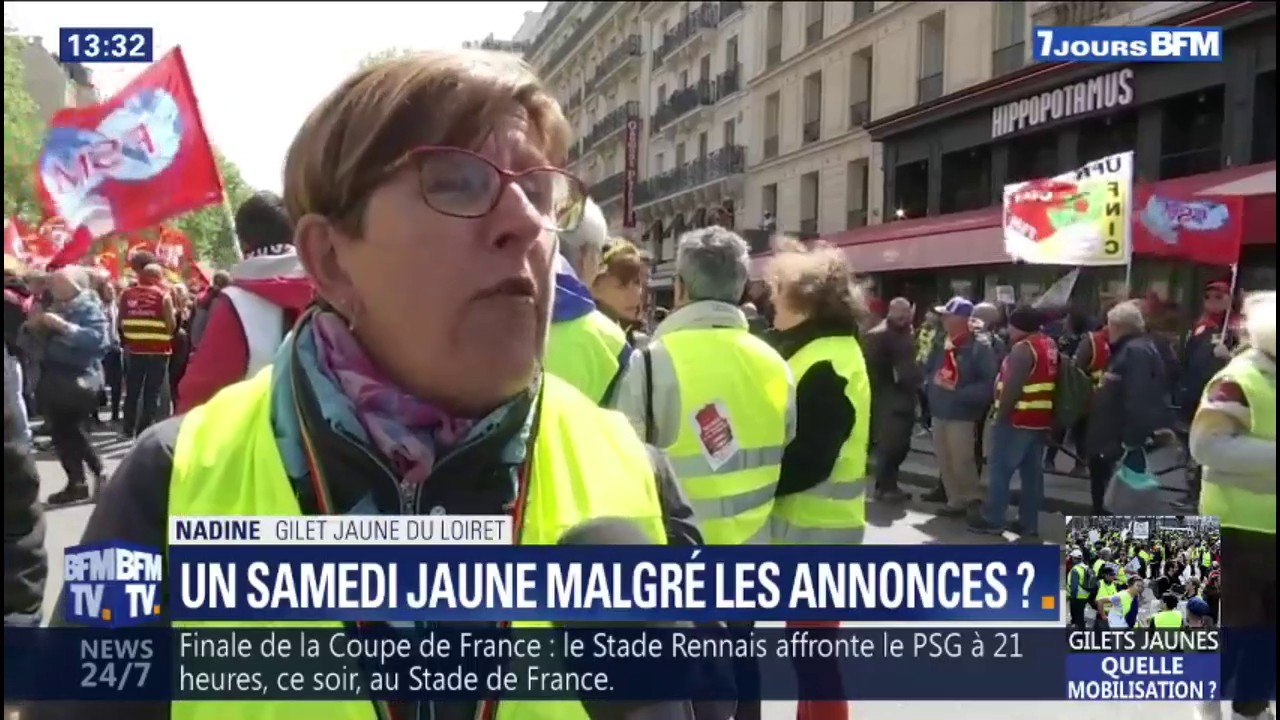 "Je ne suis pas CGT, mais on est tous là pour la même cause." Des manifestants gilets jaunes et CGT explique pourquoi ils se réunissent