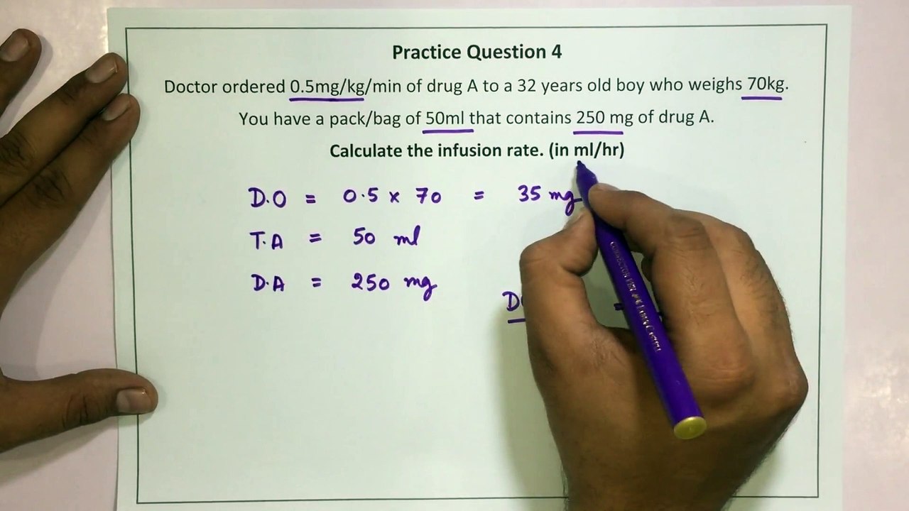 Dosage Calculations Part 2 (English)  - Practice Questions