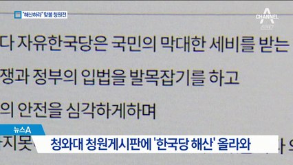 “한국당 해산” vs “민주당 해산”…靑 홈페이지 ‘마비’