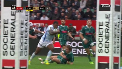 Pau / Racing 92 : Le 2ème essai de Vakatawa face à Pau