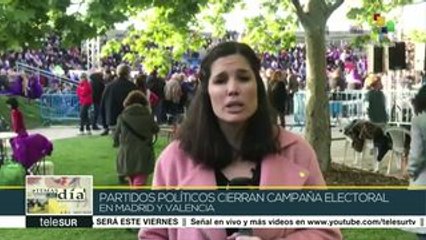 España: partidos cierran campañas en Madrid y Valencia
