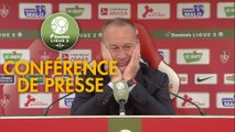 Conférence de presse Stade Brestois 29 - RC Lens (2-0) : Jean-Marc FURLAN (BREST) - Philippe  MONTANIER (RCL) - 2018/2019