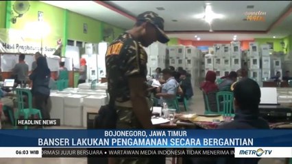 Banser Jaga Rekapitulasi Suara di Bojonegoro