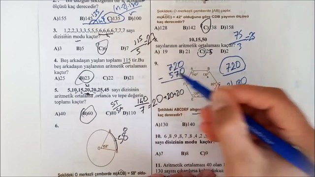 7. Sınıf MATEMATİK 2.Dönem 2.Yazılı Soruları ve Çözümü (%99 Çıkabilir )