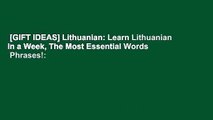 [GIFT IDEAS] Lithuanian: Learn Lithuanian in a Week, The Most Essential Words   Phrases!: