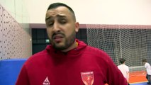 Walid Bensemra après la victoire de Martigues contre Boulogne Billancourt