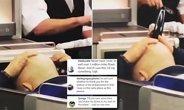 فيديو: مسافر يستفز الركاب ويحلق رأسه شبه الأصلع على متن رحلة جوية