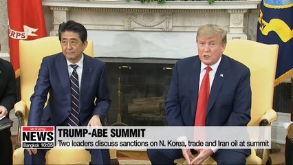 Trump and Abe discuss maintaining sanctions on N. Korea at summit