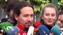 Declaraciones de Pablo Iglesias tras ejercer su derecho al voto